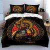 Samurai Dragon Art Set Soft Comfortable Duvet Cover Bedding Set Included 1*Duvet Cover & 2*Pillowcases, Gift