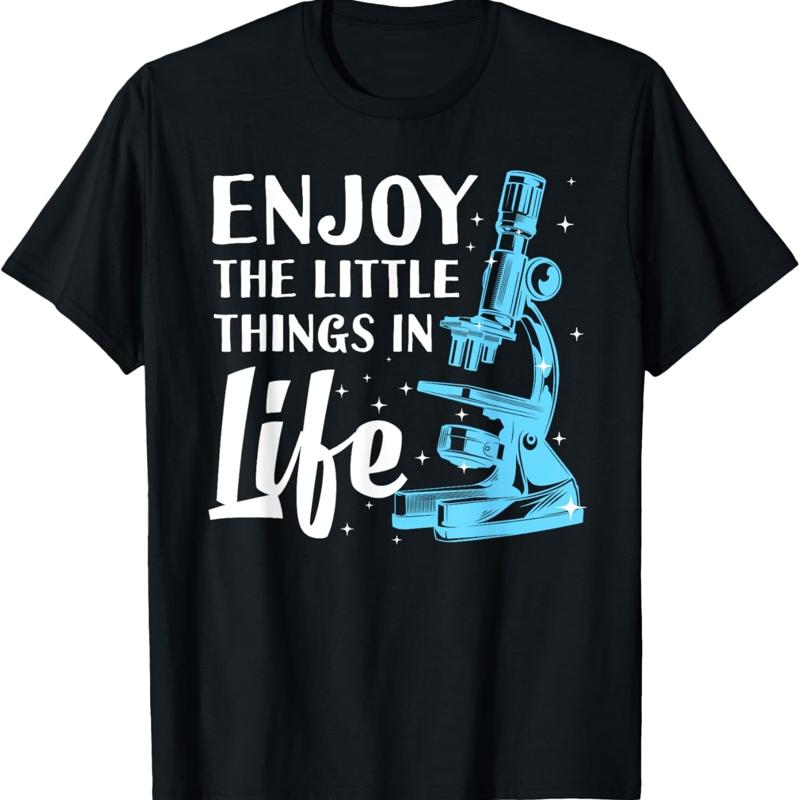 

Funny Microscope Art For Biology Nerd Science Lab T Shirt - Men s Summer Cotton Graphic Tee S