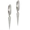 Gold-Plated Zirconia Cone Stud Earrings, INS Style Ear Cuff, Hip Hop Fashion Accessories for Women.