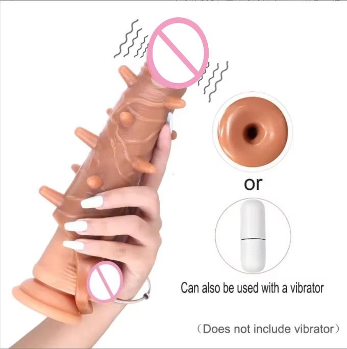 Penis Extender Sex Tooys for Man Vibrator Sex Toys 18 Erection Ring for Men Men's Special Condom Cock Sleeve for Penis