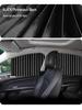 Magnetic Sunshade Privacy Curtains for Small Cars - Sliding Rail Type