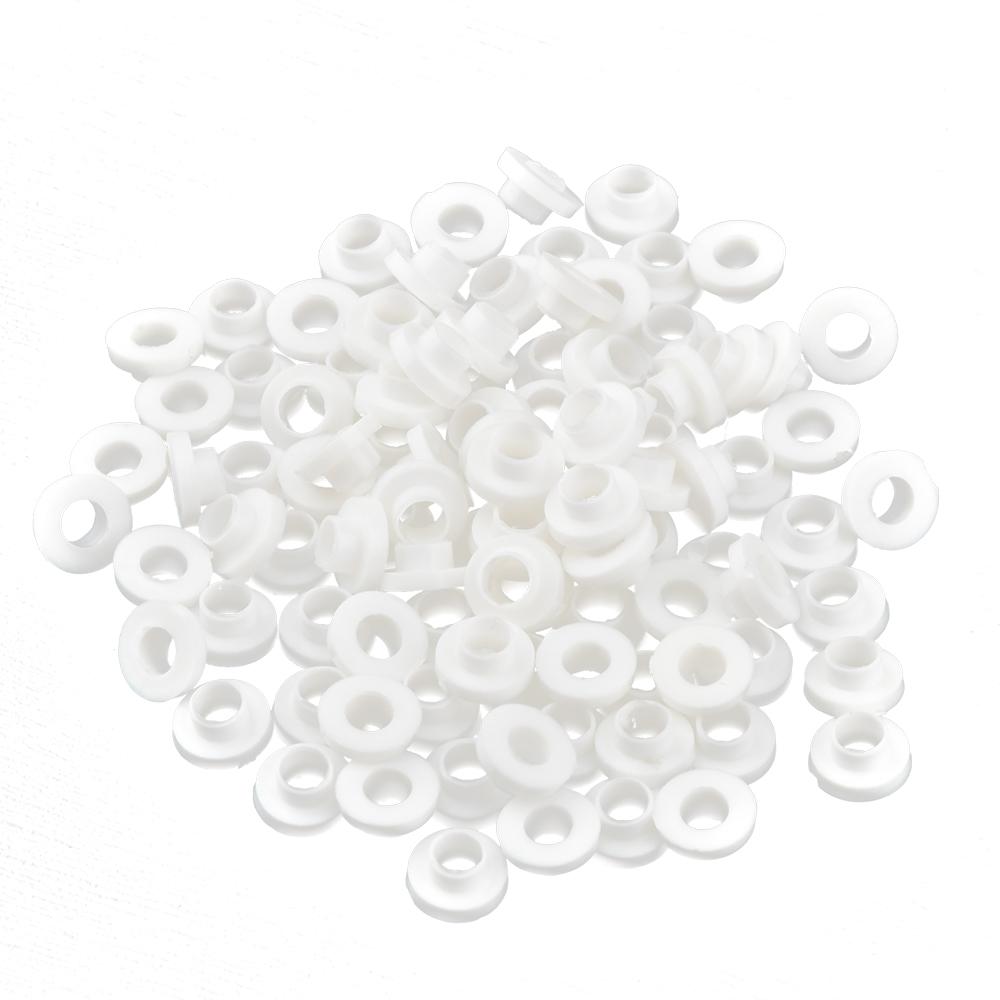 100Pcs TO-220 Transistor Plastic Insulation Washer Particles 100Pcs TO-220 Isolated Silicone Pad Sheet Strip