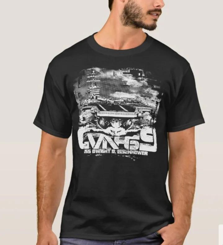 USS Dwight D Eisenhower CVN69 Aircraft Carrier TShirt 100 Cotton ONeck Short Sleeve Summer Casual Mens Tshirt Streetwear S