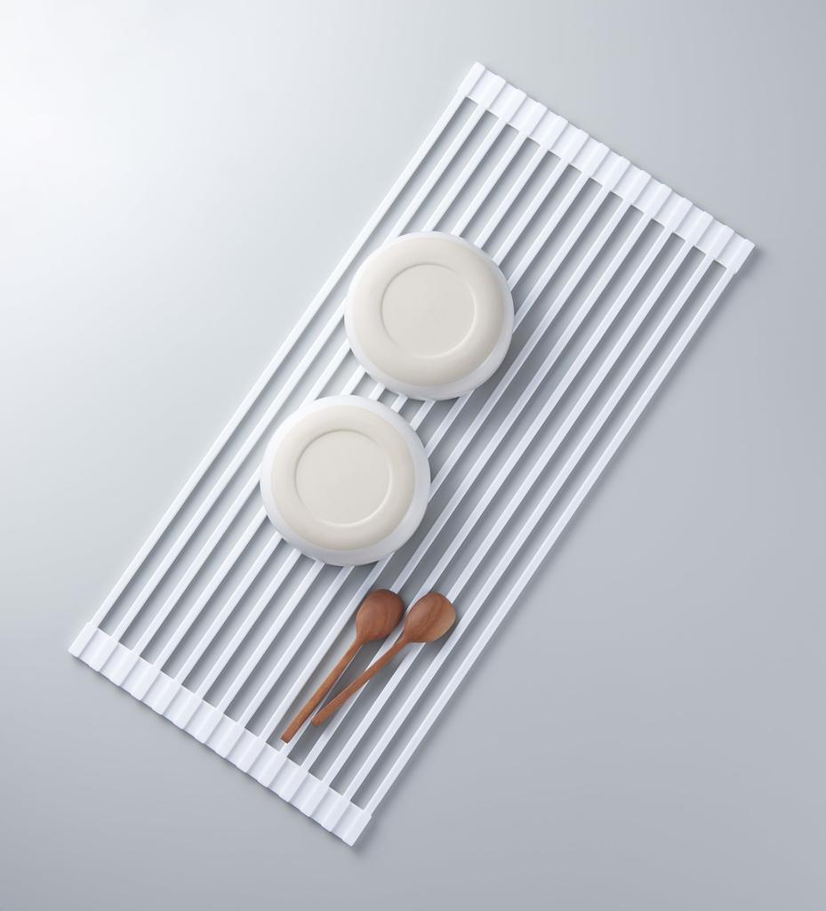 Silicone Drainer White Drainer Rack White 52 x 24 x Above the Sink Folding Heat Resistant Temperature R(R) 0.7(cm) 210℃ SM-652