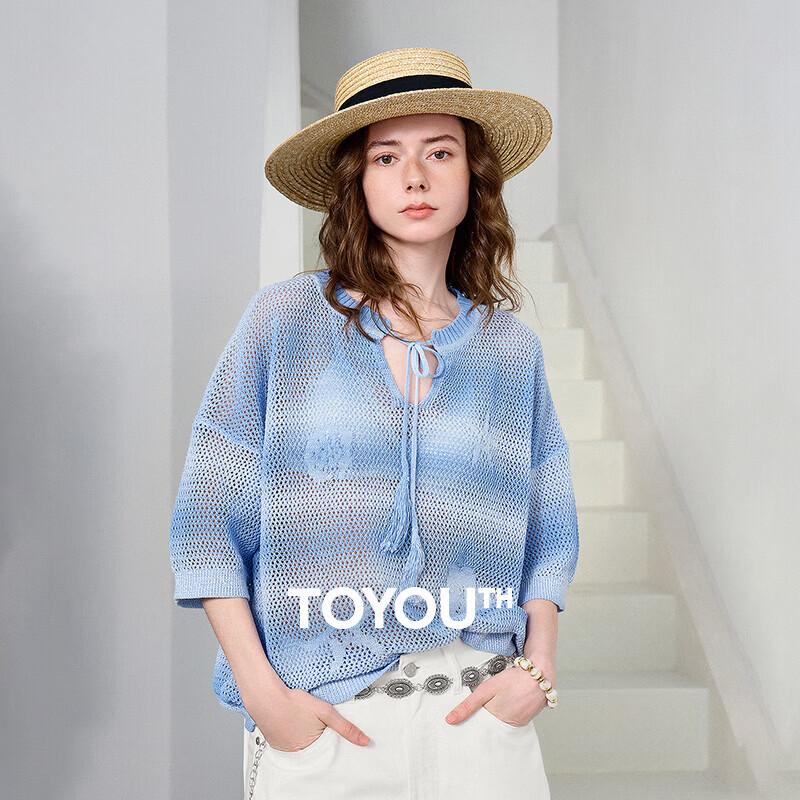 

Женский градиентный вязаный жаккардовый топ Chuyu с окрашиванием тай-дай L