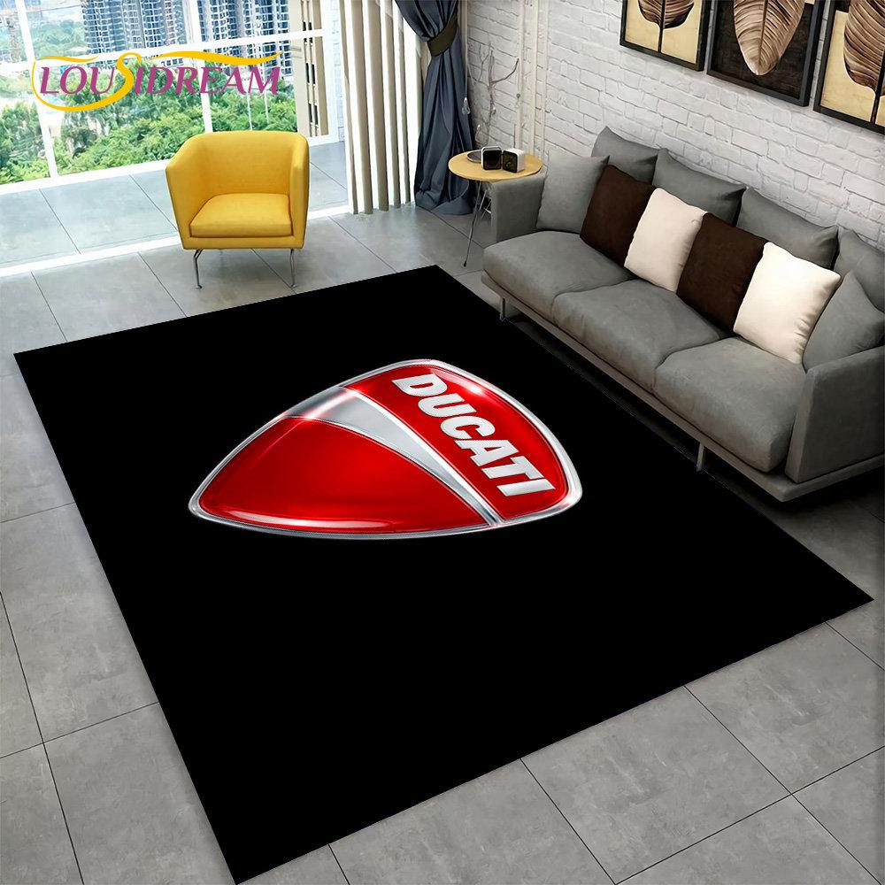 3D D-Ducati Pattern Area Rug Large,Carpet Rug for Living Room Bedroom Sofa Doormat Kitchen Decor,Kid Game Non-slip Floor Pad Mat