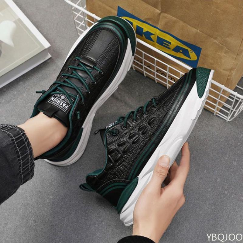 Men's New Spring and Autumn Trend Versatile Thick Soled Sports Single Shoes with Anti Slip Design and Casual Vulcanized Shoes