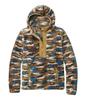 L.L.Bean Men's L.L.Bean High Pile Fleece Hoodie, Print, US Fit, Regular, Size L, Eucalyptus Camo, Green, 1000059196