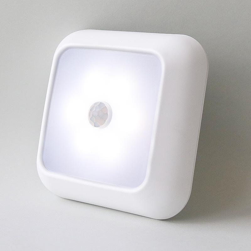 Светодиодный ночник с датчиком движения человека, интеллектуальный PIR-датчик, простая установка, интеллектуальное освещение White light