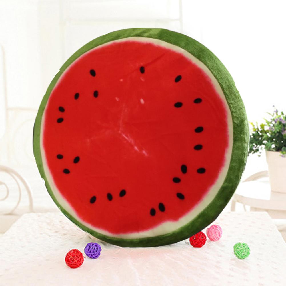 Weiches rundes Kissen, Plüschkissen, Orange, Kiwi, Wassermelone, Obst, Spielzeug, Sitzpolster