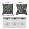 William Morris Fabric Square Pillowcase Polyester Linen Velvet Creative Zip Decor Pillow Case Car Cushion Case 18"