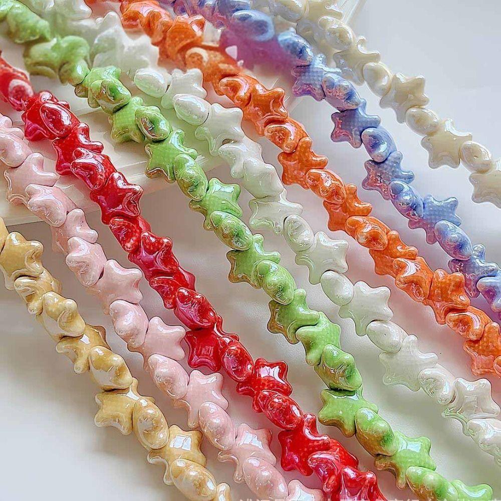 20pcs Handmade Craft Starfish Bead Fresh Color Jewelry Making Material  Student