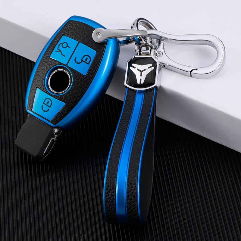 Mercedes-Benz Key Cover for E300L, C260L, GLE350, A200L, GLB220, GLC300L - Men's Car Key Protection