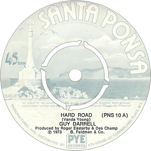 

7inch Record GUY DARRELL - Hard Road PNS10 Santa Ponsa 1973 UK Pop Used