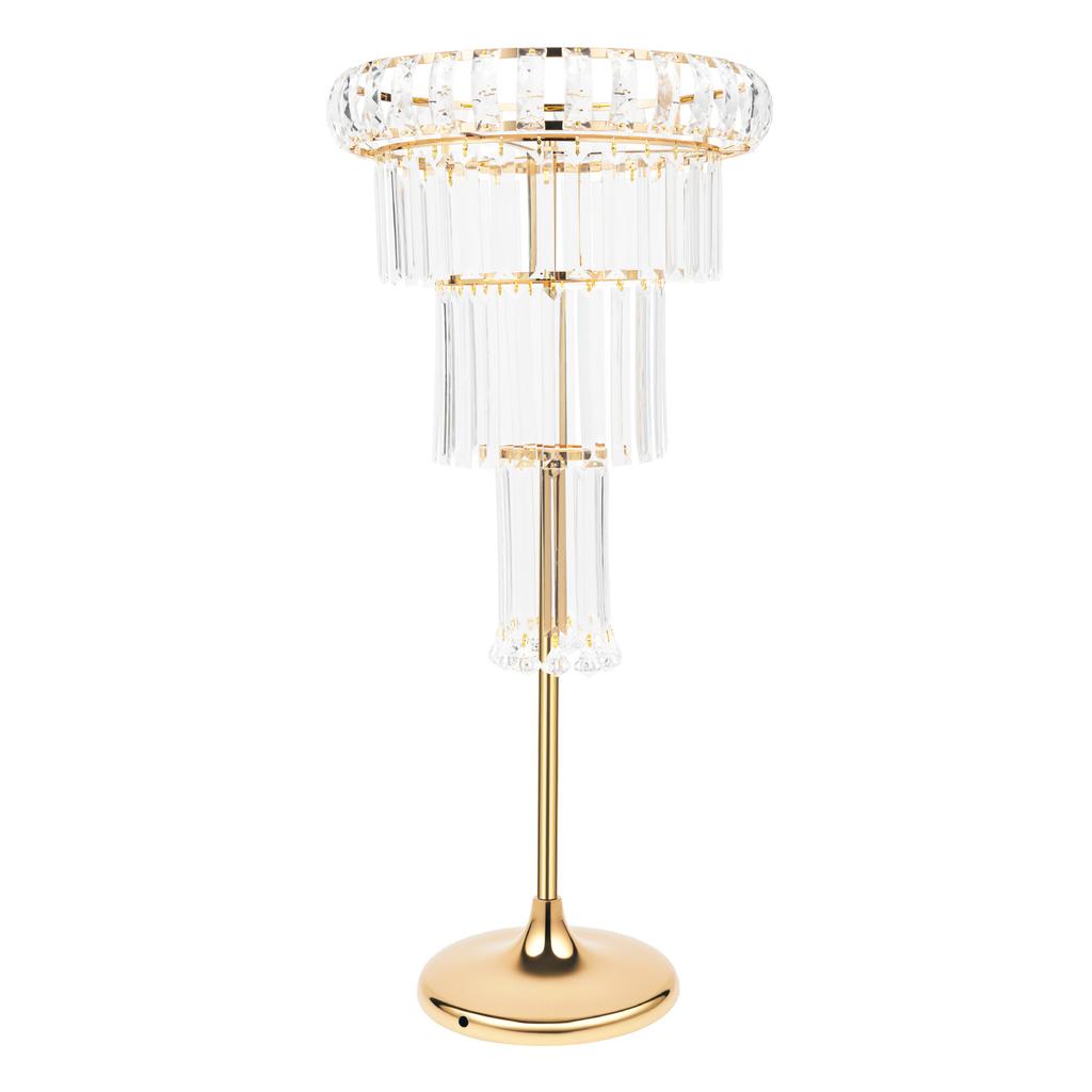 4 Tier Gold Acrylic Flower Stand for Wedding Party Decoration, Modern Display Rack with Sturdy Base for Home Event Centerpiece