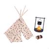 1/12 Dollhouse Miniature Camping Tent Outdoor Furniture Accessories Model Kit Collector