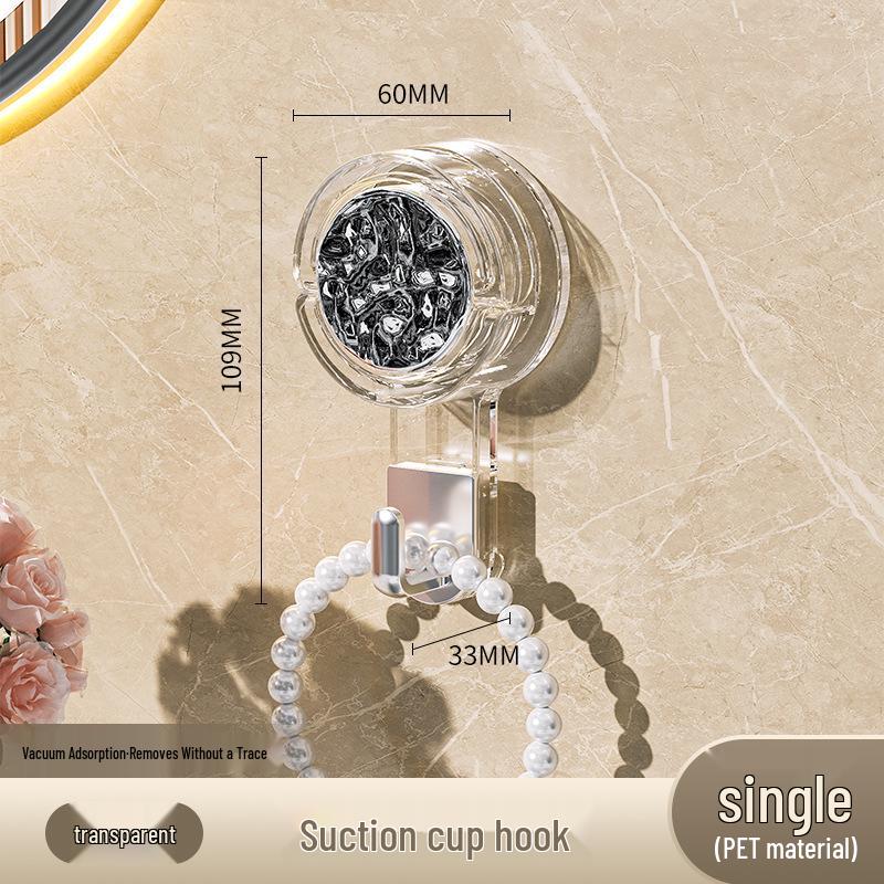 Strong Vacuum Suction Cup Hook - No-Drill, Heavy-Duty Adhesive for Kitchen, Bathroom, or Door.