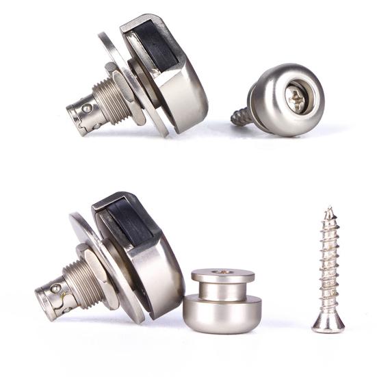 2Pcs/Set Guitar Strap Lock Quick Release Easily Install Compact Metal Guitar Strap Lock