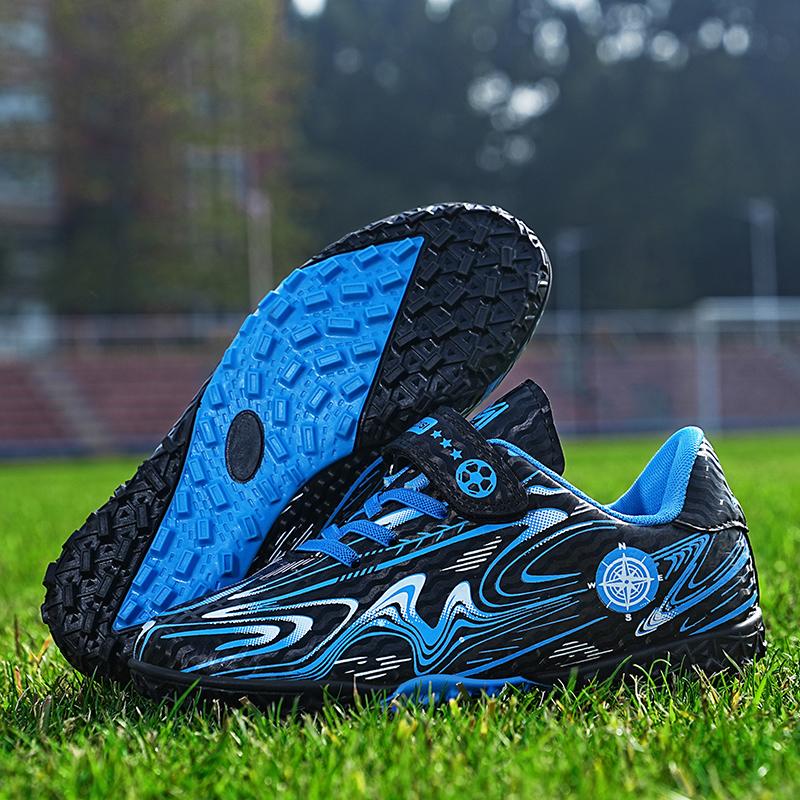 28-39 Dětské kopačky Dětské kouzelné samolepky Řemínek s plastovými hřebíky Fotbalové boty