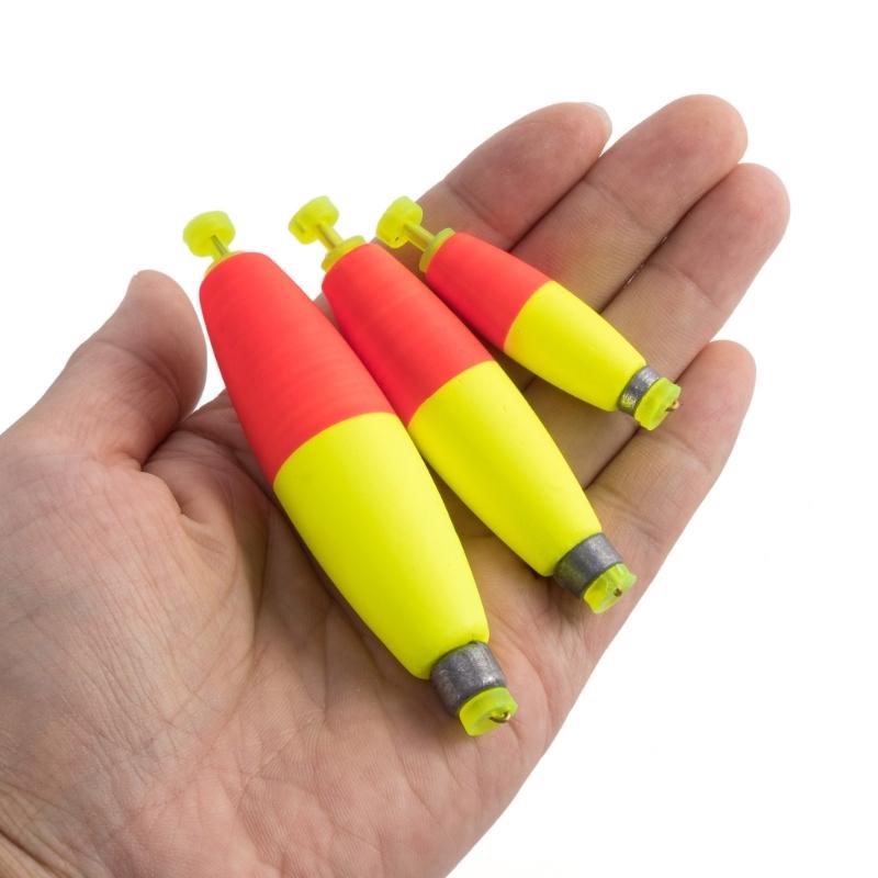 12Pcs Weighted Floats for Fishing Bobbers Fishing Foam Bobbers Fishing Corks Pegs Fishing Bobbers with Pipe Plugs