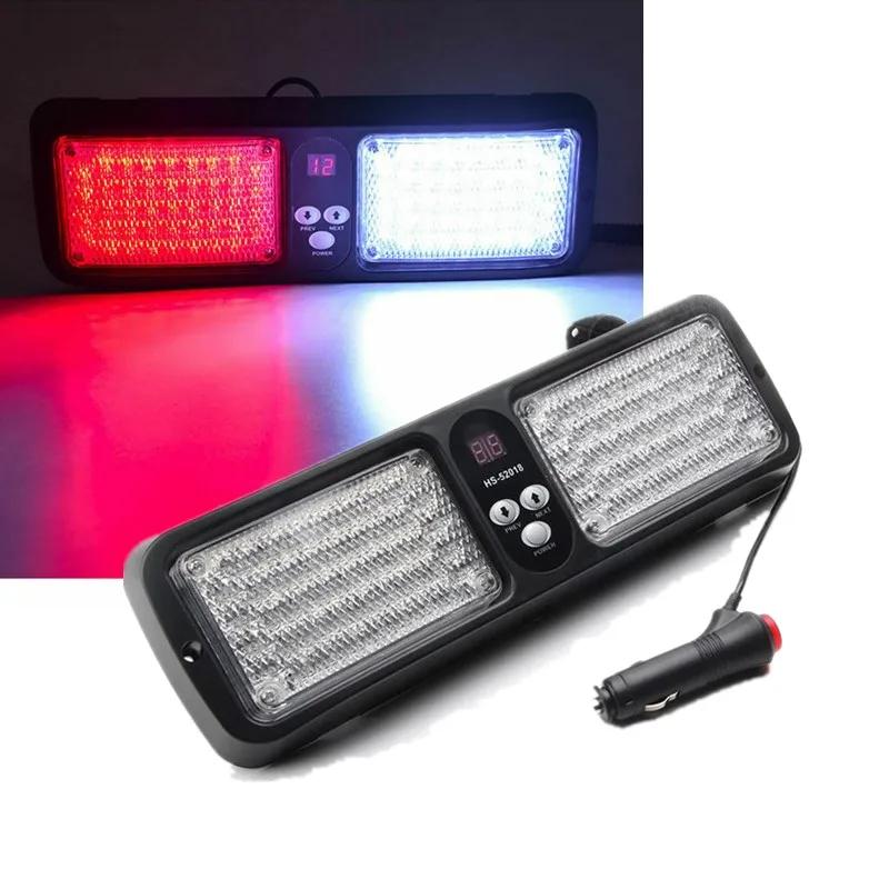 SMD 86LED Strobe Police Lights Car Visor Strobe Flashing Light Car Interior Windshield Sunshield Emergency Flashing Warning Ligh