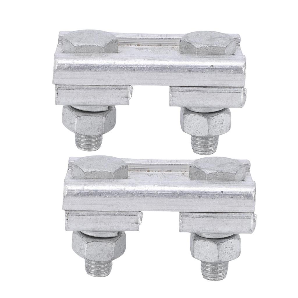 2 Pcs Parallel Groove Clamp Extruded Aluminum Alloy 2 Bolts Parallel Groove Clamp Wire Connector for 16 25mm² Wires