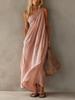 Europe, America 2026 Station Summer Fashion Elegant Single Shoulder Sleeveless Exquisite Long Dress Women's Clothing