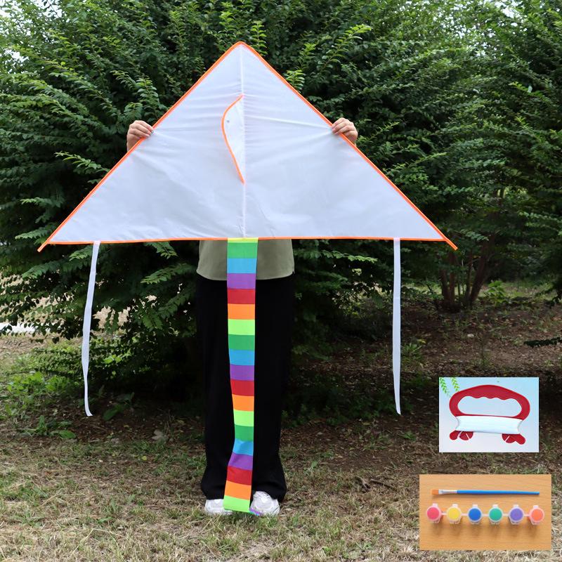 Набор для самостоятельного раскрашивания воздушного змея для детей 50m String, 6 Colors, Brush