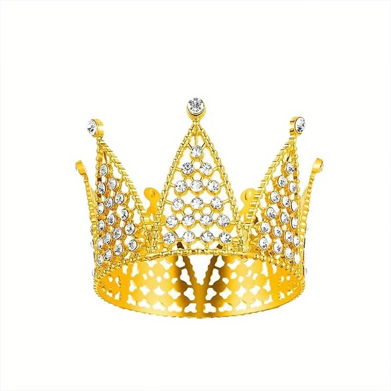 Children Girls Hollow Out Design DIY Simulated Butterfly Ornaments Alloy Crown Cake Topper Decorative 9 Styles