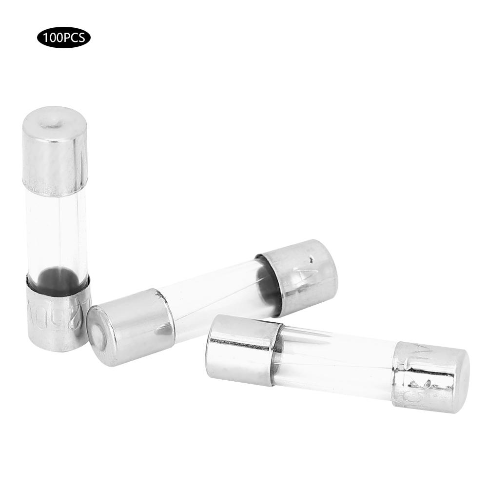 100 Stück 250 V schnelle Sicherung Glasrohrsicherung Zubehör für Stromkreisschutz 5 x 20 mm