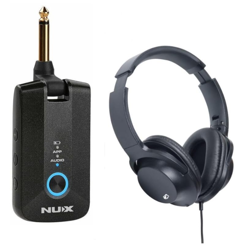 NUX Mighty Plug Pro Headphone Amplifier Modeling Amp Monitor Headphones MP-3 + KHP-001