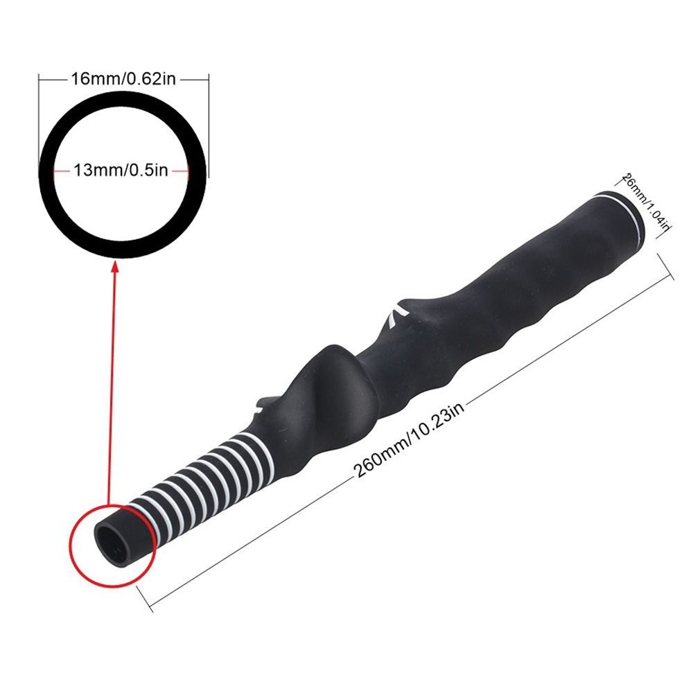 Rubber Golf Rubber Hand Shape Grip Corrector Non-Slip Golf Practice Pole Grip Right Hand Lightweight Golf Swing Training Grip