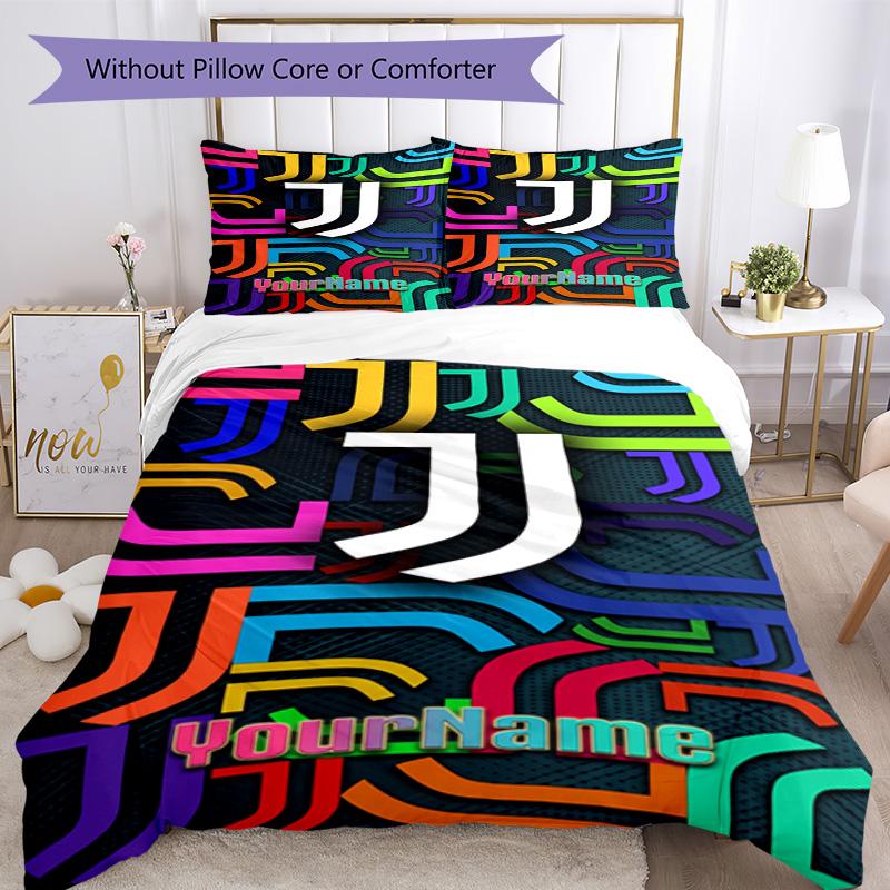 Juventus Customize Your Name Bedding Set Breathable Duvet Cover with Pillowcases Home Decoration Birthday Gift