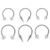 1Pcs Spike Septum Rings 16G Surgical Steel Piercing Jewelry Vertical Snake Bite Jewelry Lip Rings for Women Men 8mm/10mm
