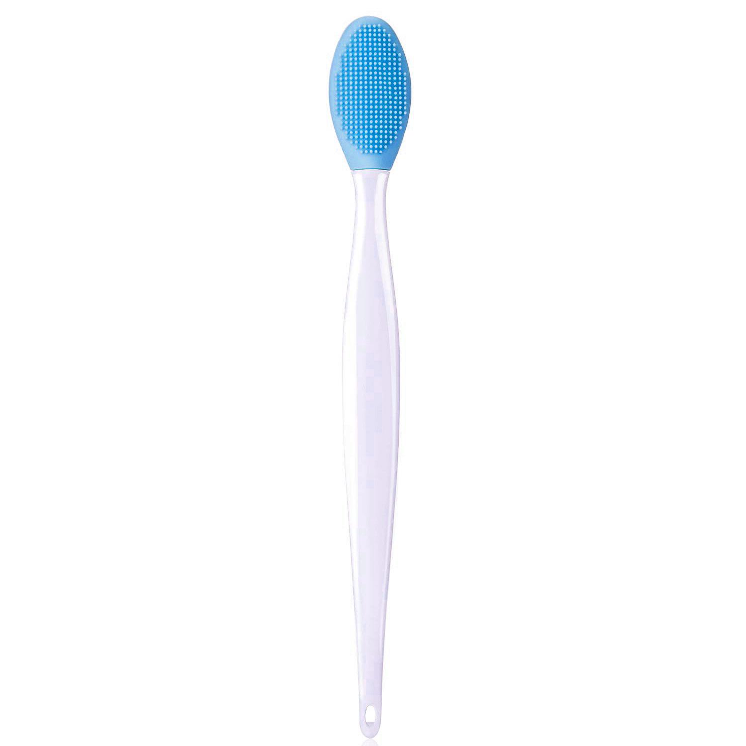 

Silicone Blackhead & Lip Brush: Dual-Sided Nose Tip & Wing Cleaner синий
