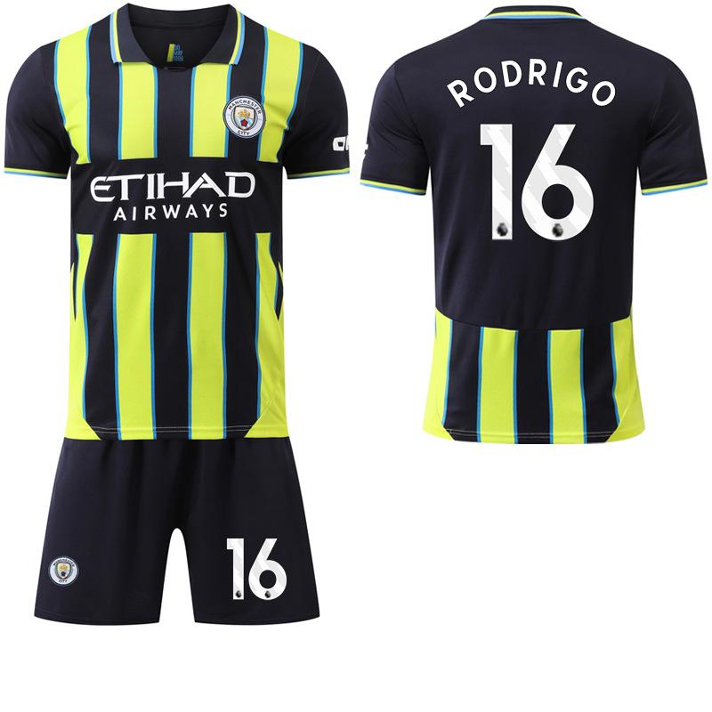 2024-25 Выездная футболка Манчестер Сити #9 Холанд #17 Де Брюйне Футбольные майки 28