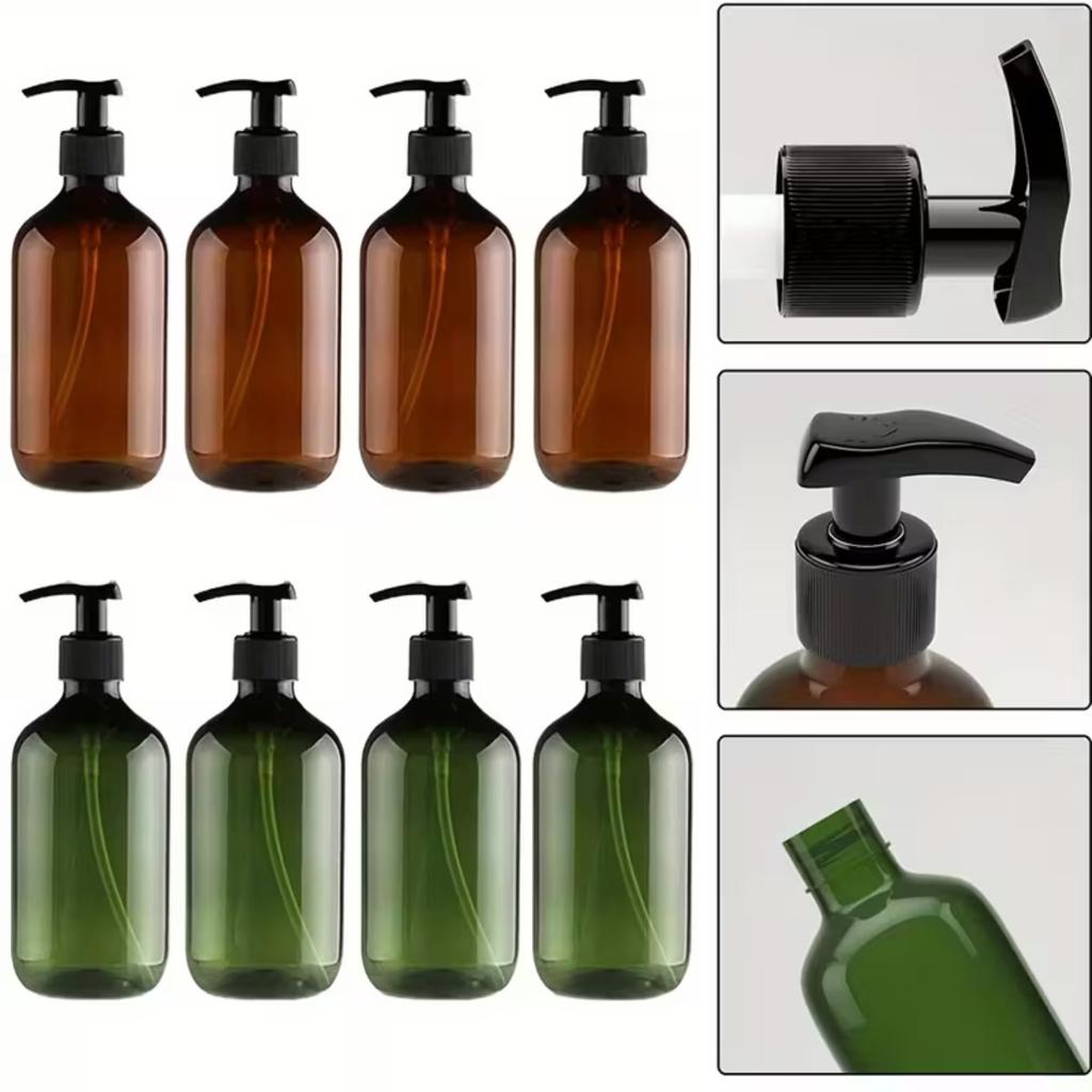 500ml Refillable Shampoo Bottle Plastic Empty Pump Soap Dispenser for Liquid Kitchen Soap Bottle Hotel Bathroom Accessories