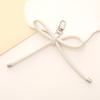 Fashionable Grunge PU Leather Bowknot Keychain Vintage Styles Bag Pendant Accessory for Korean Fashion Enthusiasts