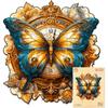 Wooden Puzzles for Adults, Butterfly and Clock Wooden Puzzles, Birthday Puzzles Gifts for Women Men, Wood Adult Puzzles (M-11.4 * 10.6in 200pcs)
