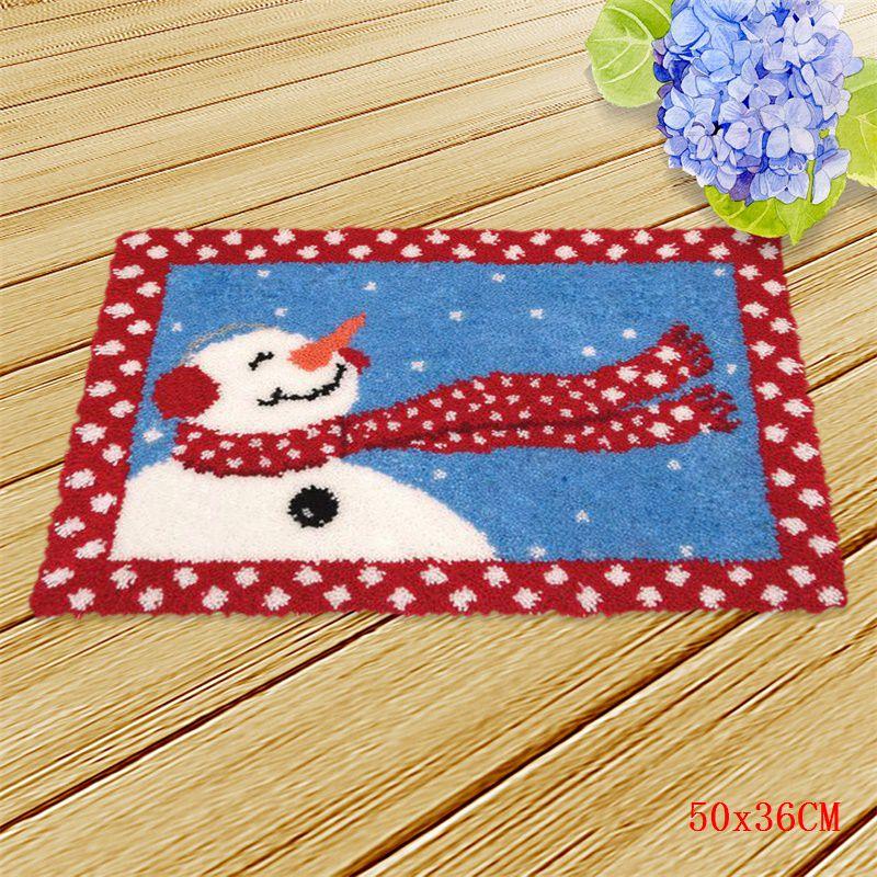 

DIY Santa Claus Christmas Embroidery Carpet Kits Latch Hook Rug Kits Foamiran for Needlework Cushion Mat Carpet Embroidery