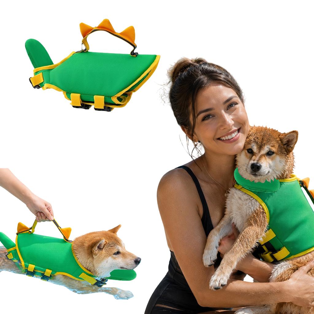 Schwimmweste für kleine und mittlere Hunde, Niedliche Haustier-Pool-Schwimmhilfe zum Schwimmen
