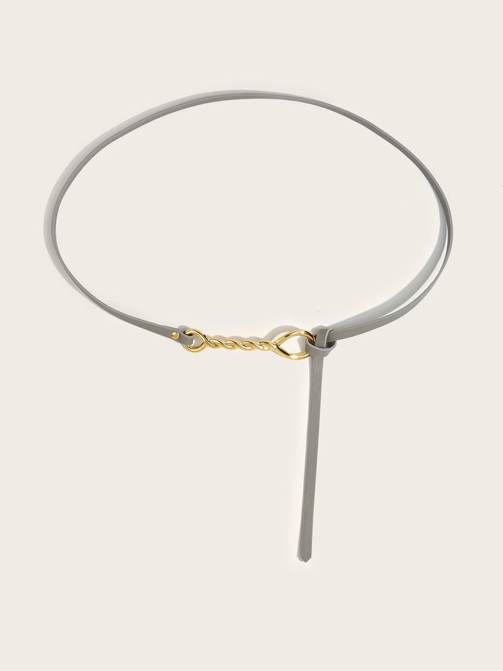 Stylish 2024 Novelty Women s Knot Decorated Waist Belt For Summer Outfits серый