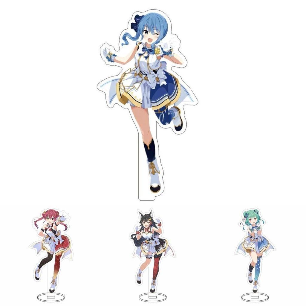 Hololive Vtuber Acrylic Stand Delightful Desktop Decor Showcasing Fubuki Okayu Ayame Subaru Matsuri