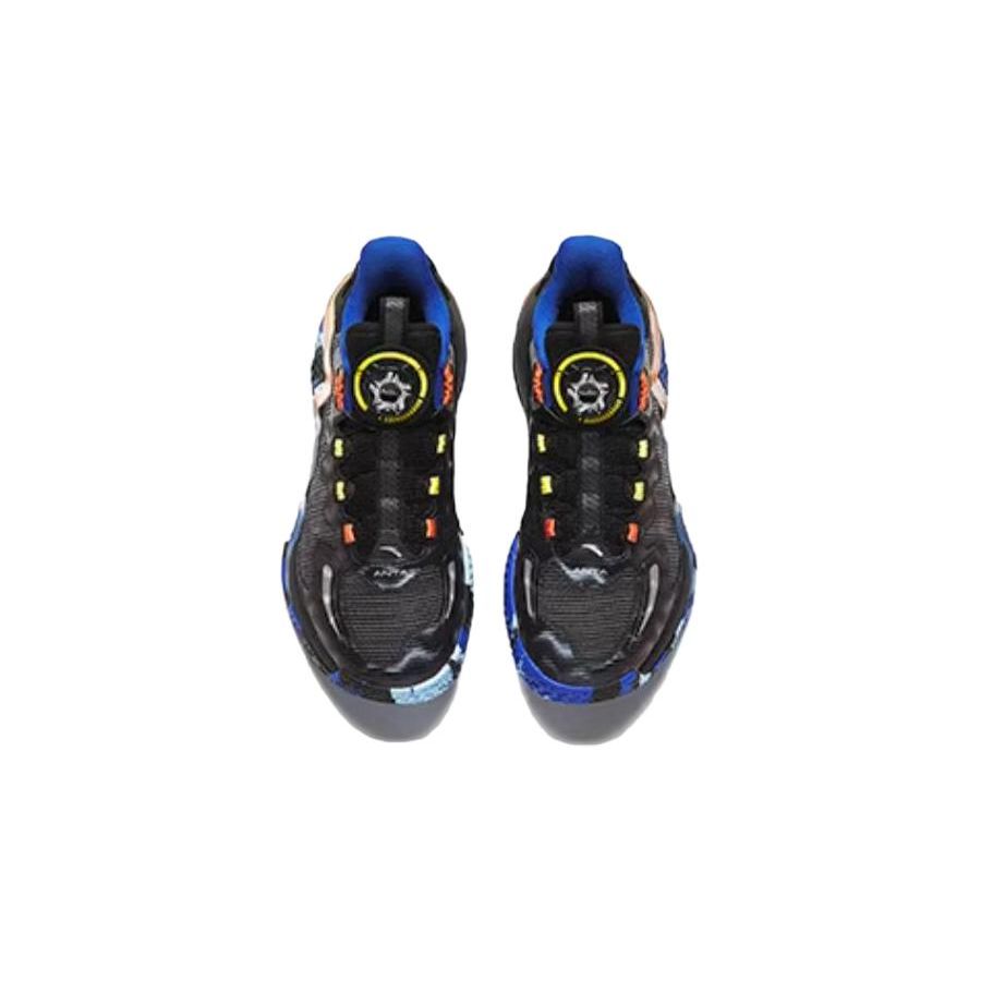 Anta Kids Reverse Scale 3.0 Comfortable Versatile Shock Absorbing Durable Low Top Basketball Shoes Kids Basketball Shoes Black Blue 312411107-4
