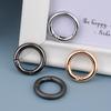 Black O-Ring Buckles Clips Zinc Alloy Round Push Trigger Snap Hooks Plated Gate Spring Carabiner