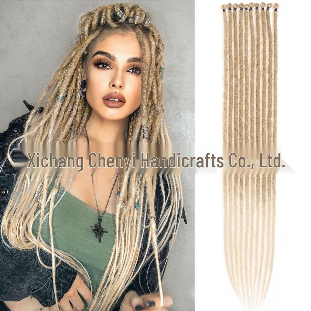 24" Multicolor Gradient Reggae Dreadlock Wig for Women
