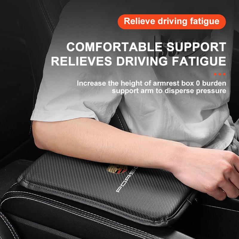 1Pcs Car Armrest Box Mats Leather Center Console Covers Accessories For Porsche 911 918 928 944 968 Boxster Cayenne Macan Panamera