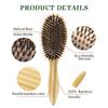BOOMSLIFE Soft Boar Bristle Hair Brush Professional Women Bamboo HairBrush Massage Bamboo Comb for Hair Beauty Care Salon Tools