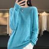 Women's Hollowed-Out Wool Round Neck Sweater - New Style, Loose Fit, Versatile Pullover for Spring and Autumn