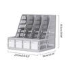 File Storage Box Lightweight Magazine File Holder Desk Organizer with 4 Vertical Compartments File Box Removable Bookend